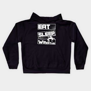 Eat Sleep Wrestle Wrestling T-Shirt Kids Hoodie